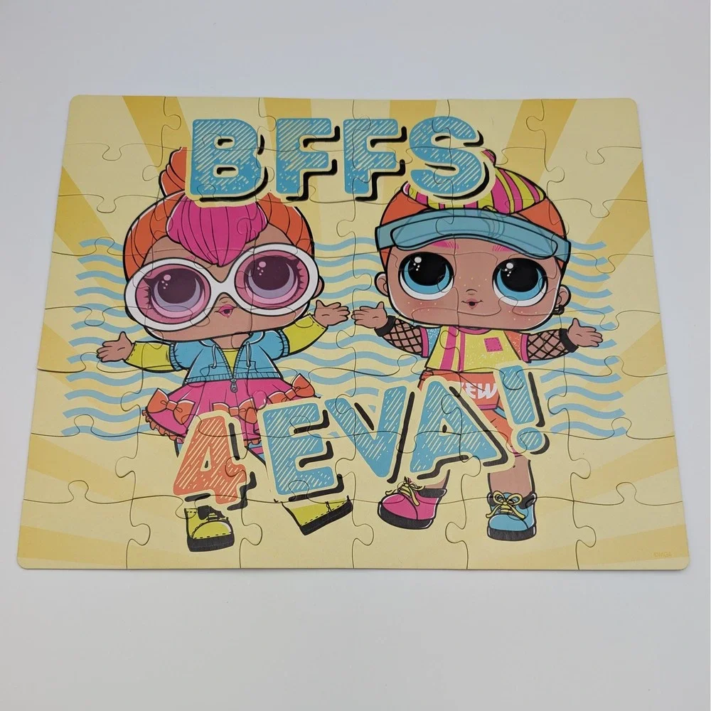 LOL Surprise Puzzle in Metal Lunchbox Neon QT Neon Guy BFFS 4 EVA Complete Set